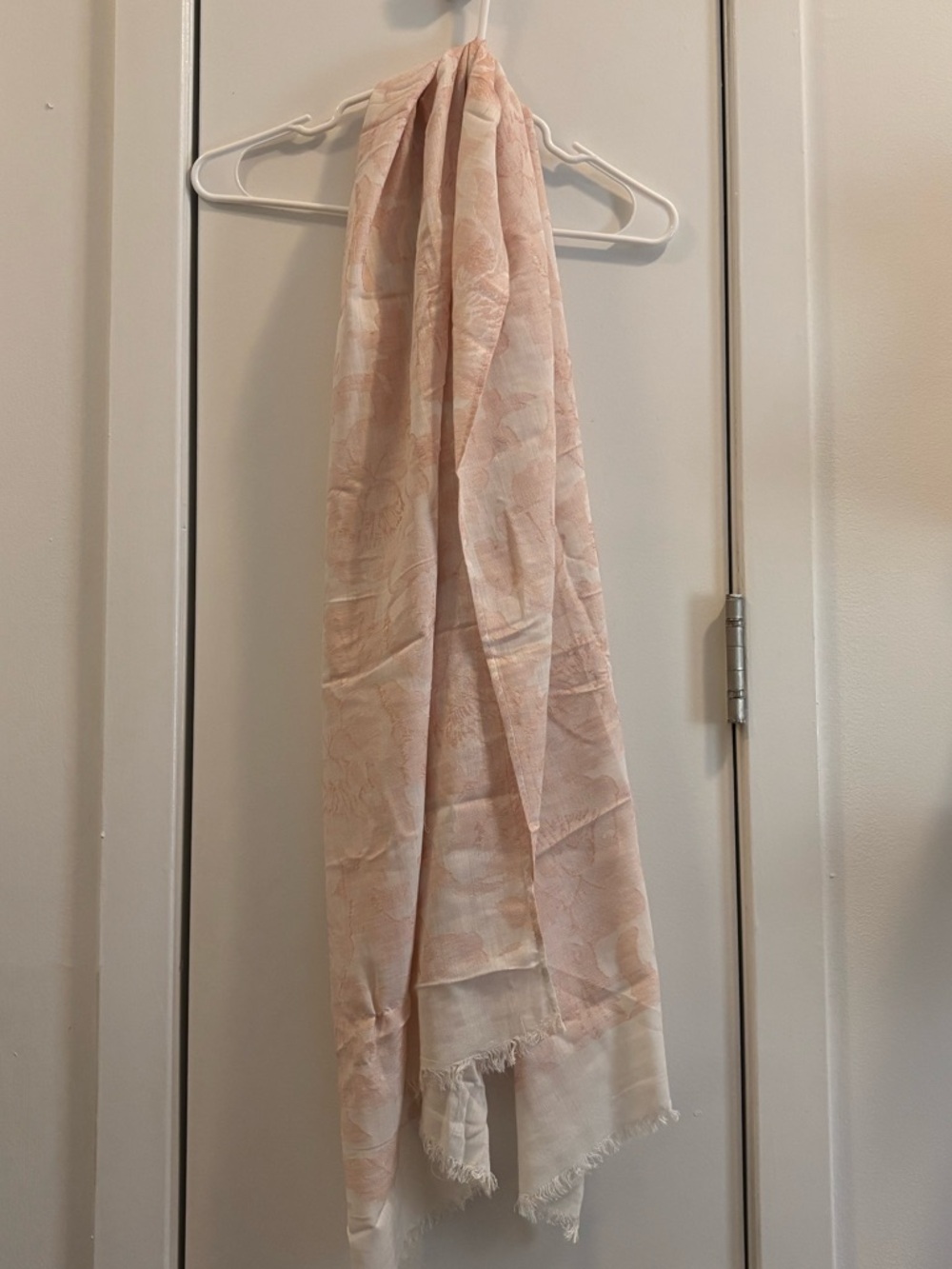 Lightweight Pink Floral Scarf Wrap